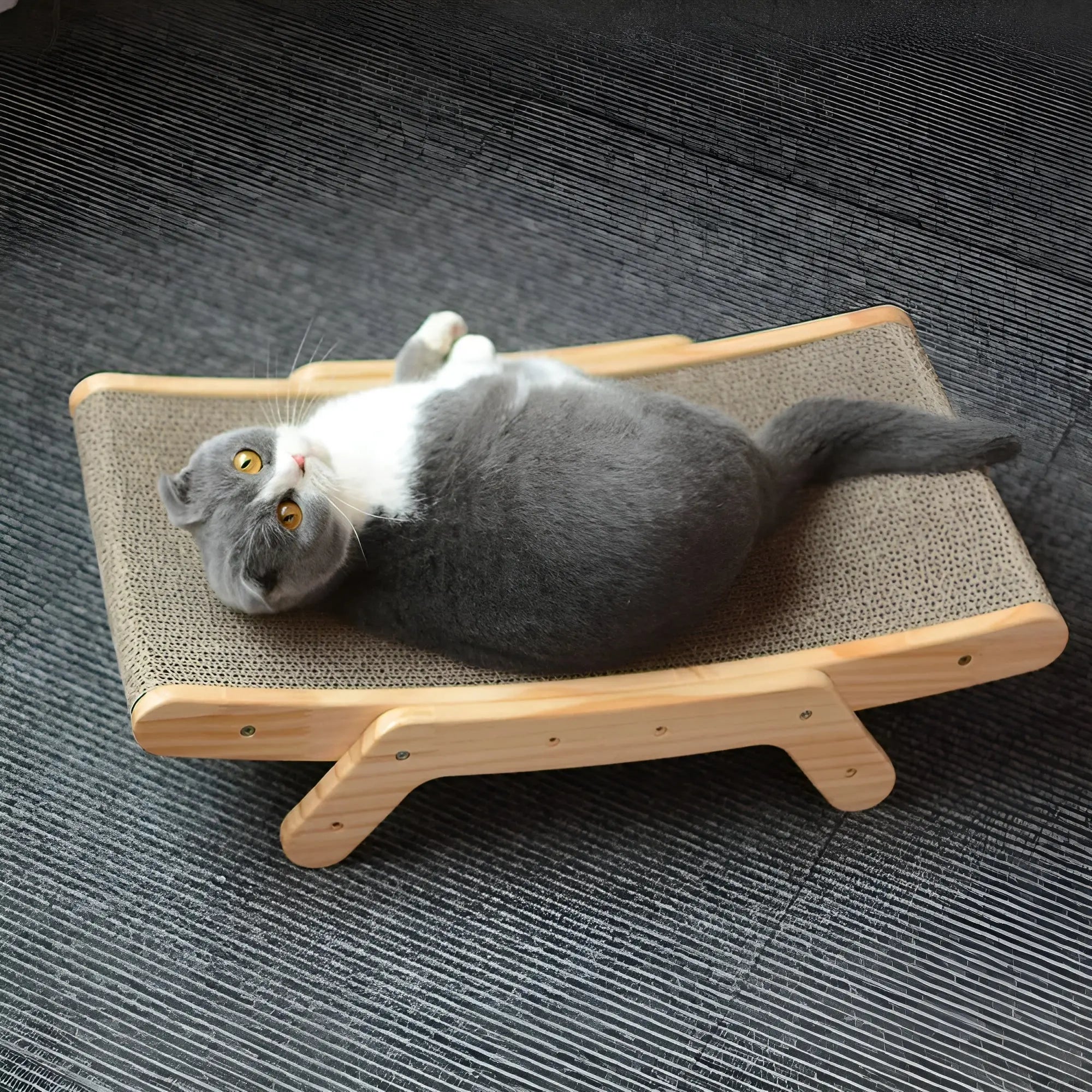 PurrPlay Board - Multifunctionele Verwijderbare Houten KattenKrabPlank - Velari - VLP164