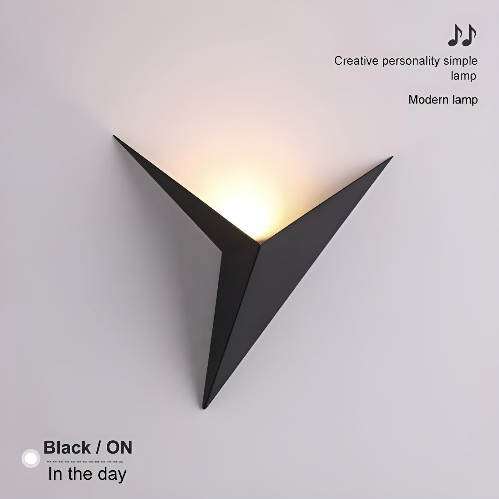 OrigamiGlow Light - Minimalistische Origami-Dreiecksform LED-Wandlampen Elegare