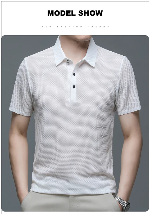 Koel en ademend zakelijk casual poloshirt dat zweet absorbeert - Velari - 