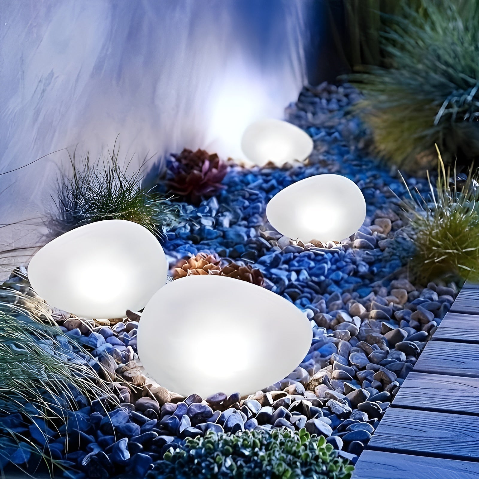 SolarPebble Light - Solarbetriebene Kieselstein-Lampe für den Garten Elegare