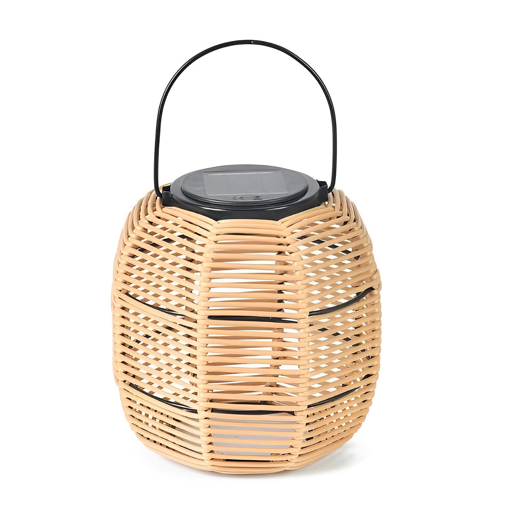 SolarGlow Laterne - Outdoor Rattan Solar Lampe Garten Dekor Elegare