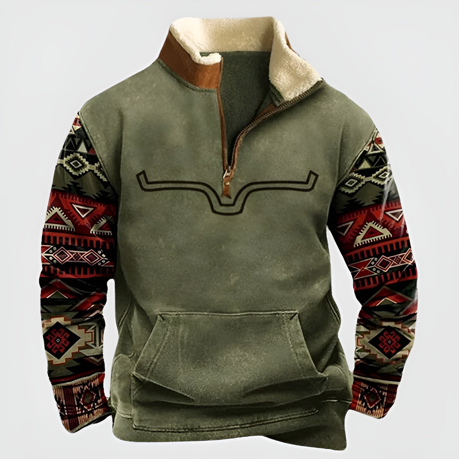 Jakob Sweater - Vintage Fleece Trui voor Mannen