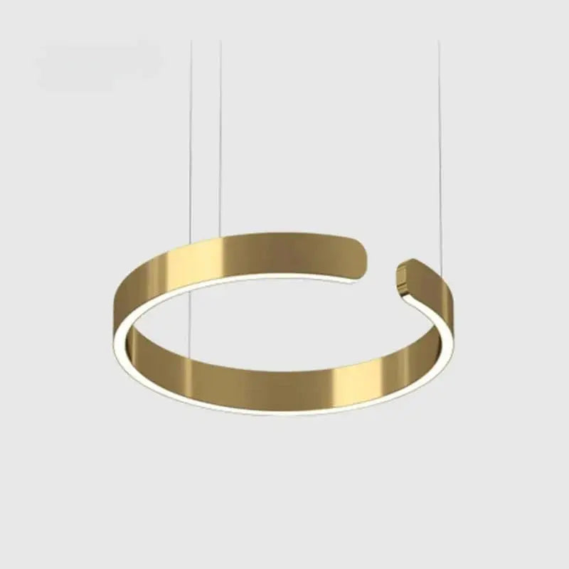 RingShine Chandelier - Scandinavische Ronde LED Hanglamp met Dimbare Verlichting - Velari - VLP086