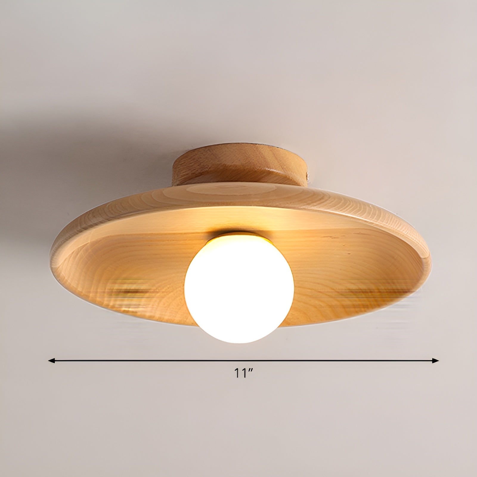 WoodBliss Light - Minimalistische Holzscheiben Wabi Sabi Deckenleuchte Elegare