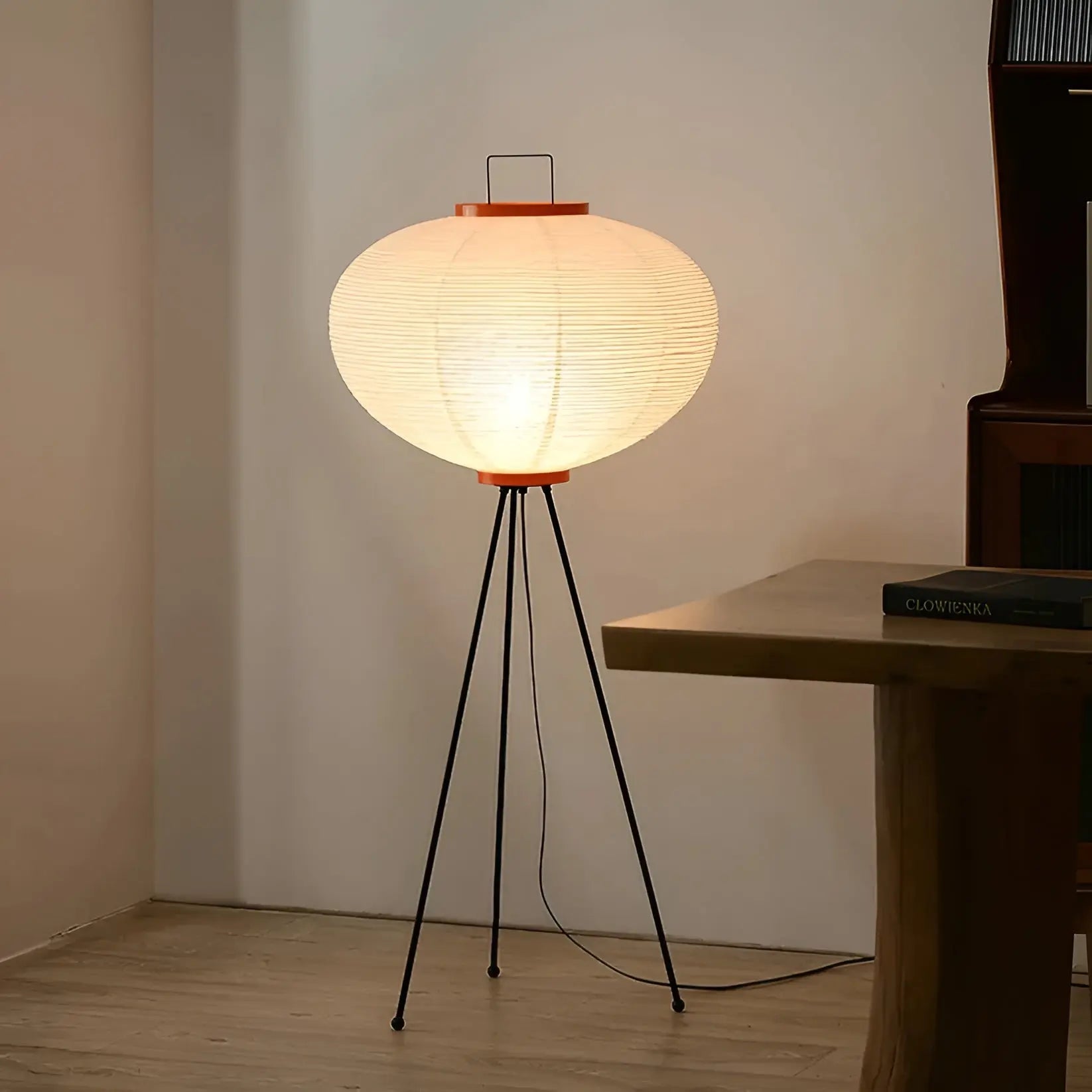 Akari Elegance - Wabi-Sabi Staande LED lamp van Rijstpapier - Velari - VLP052