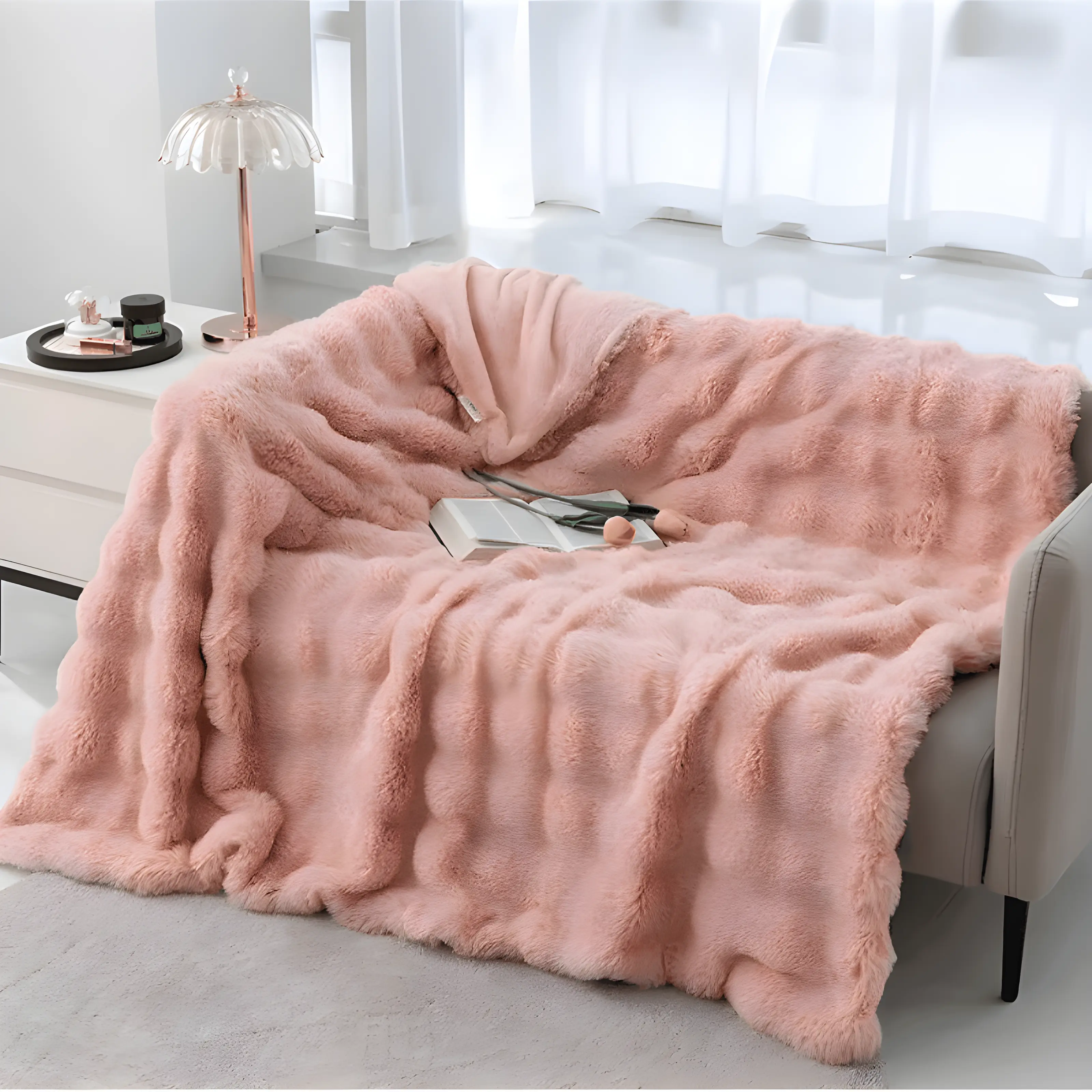 Elegant Fluff - Knusse design deken - Ultieme zachte deken - Velari - 