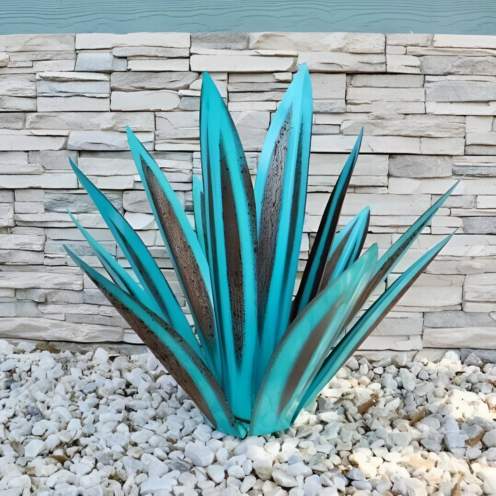 RusticAgave Decor - Robuste und wasserdichte Agavenpflanzen Dekoration für Zuhause Elegare