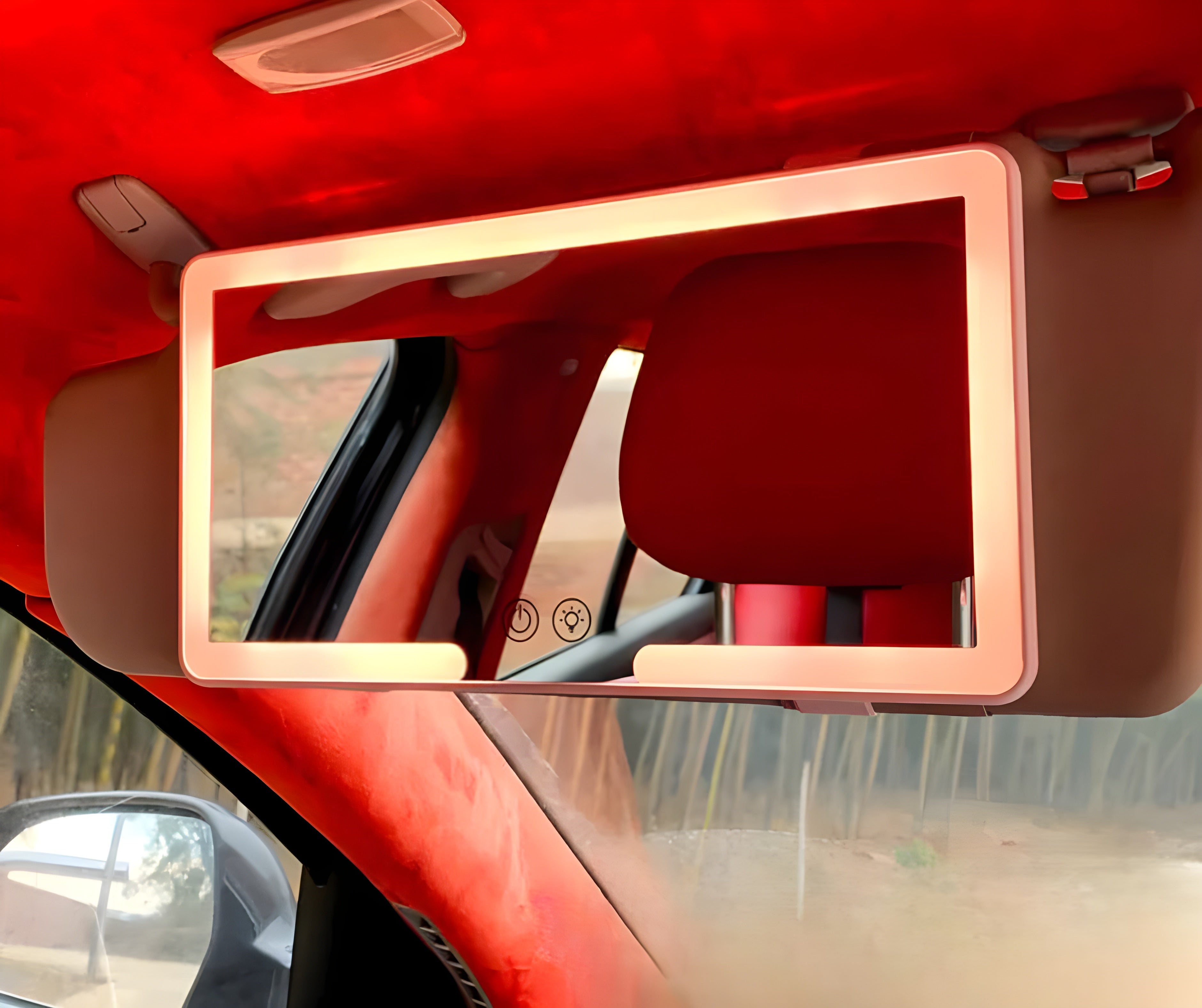 SunGlam Mirror - Verstelbare LED Zonneklep Make-up Spiegel voor Auto's