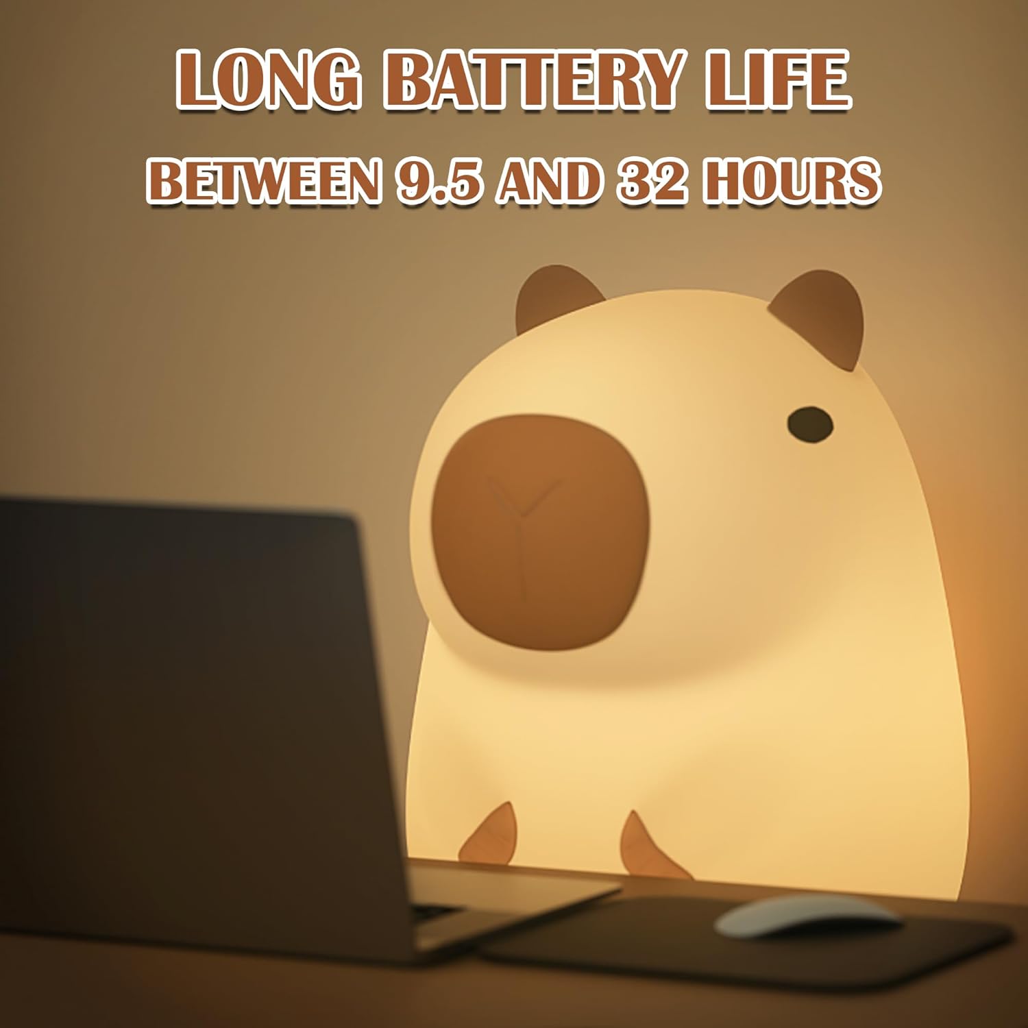 CapySnuggle Light - Capybara Silikon USB Wiederaufladbares Nachtlicht Elegare