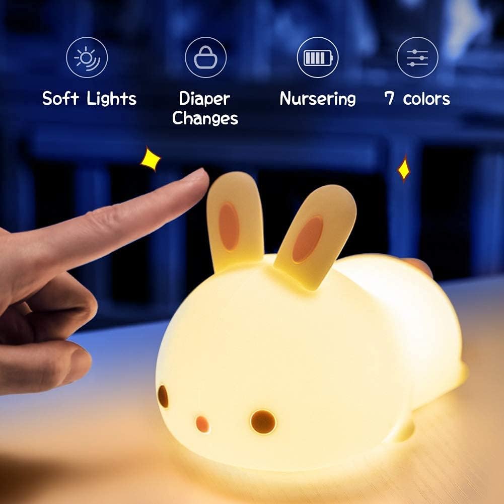 RabbitDream Lamp - Bunte Touch-Sensor-Rabbit LED-Nachtlampe Elegare