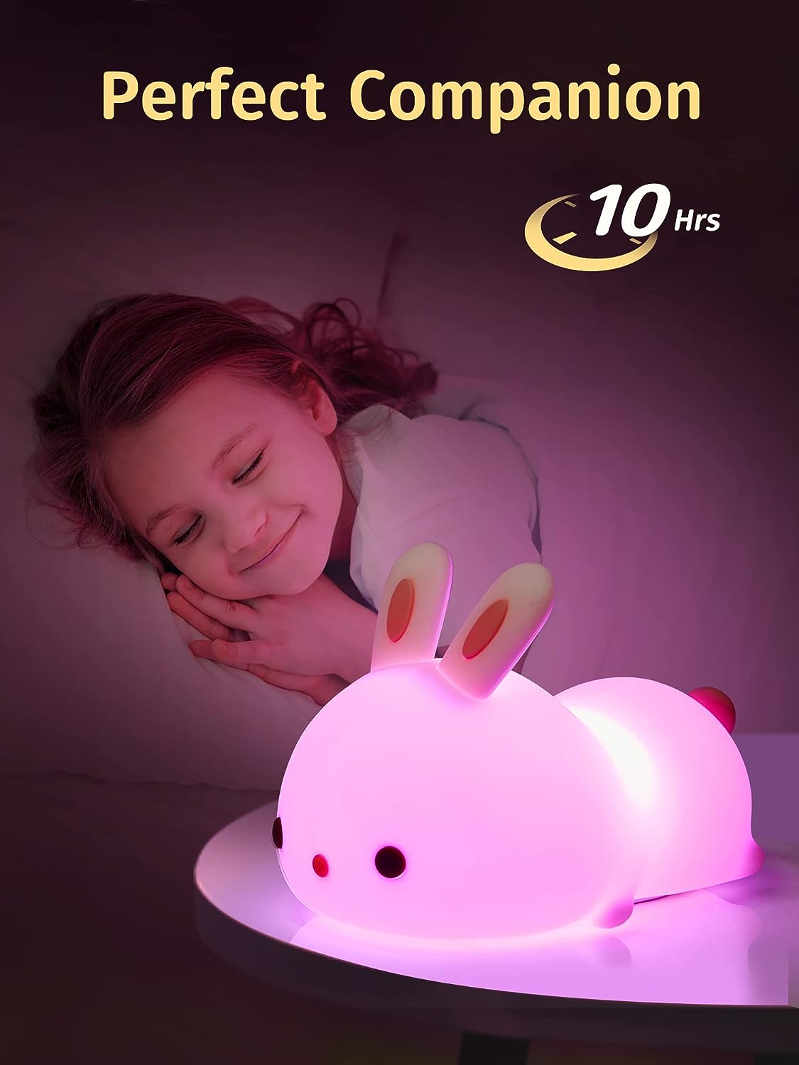 RabbitDream Lamp - Bunte Touch-Sensor-Rabbit LED-Nachtlampe Elegare