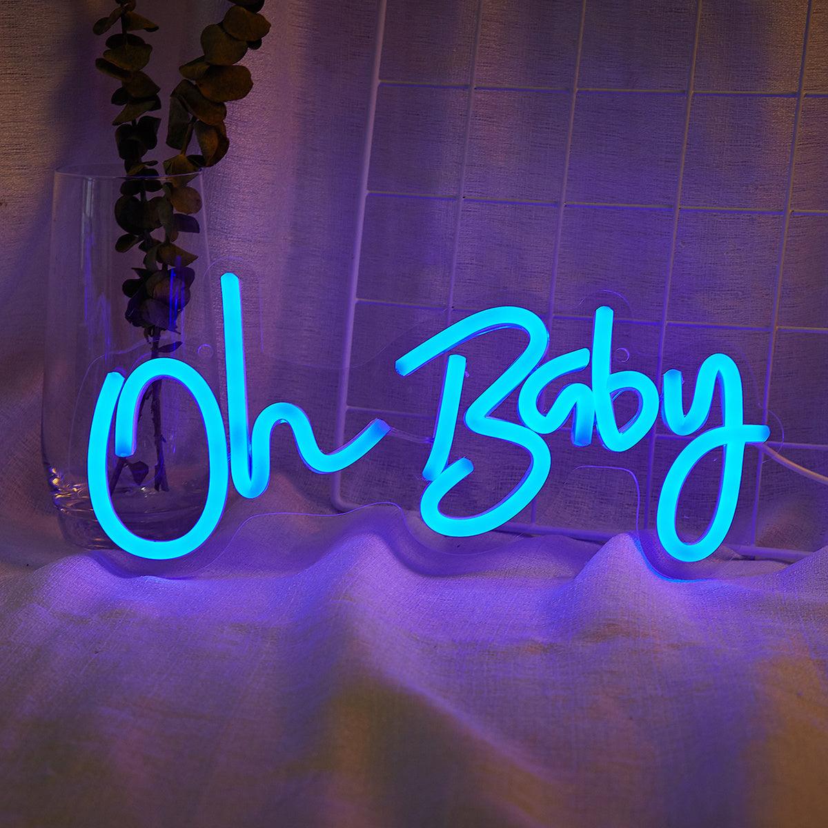 BrightBaby Light - Decoratieve Oh Baby USB-aangedreven Neon Wandlamp