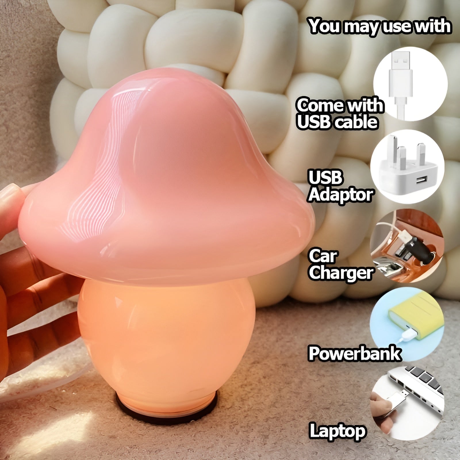 MushroomDream Lamp - Dekorative Mini-Pilz-Atmosphäre-Glaslampe Elegare