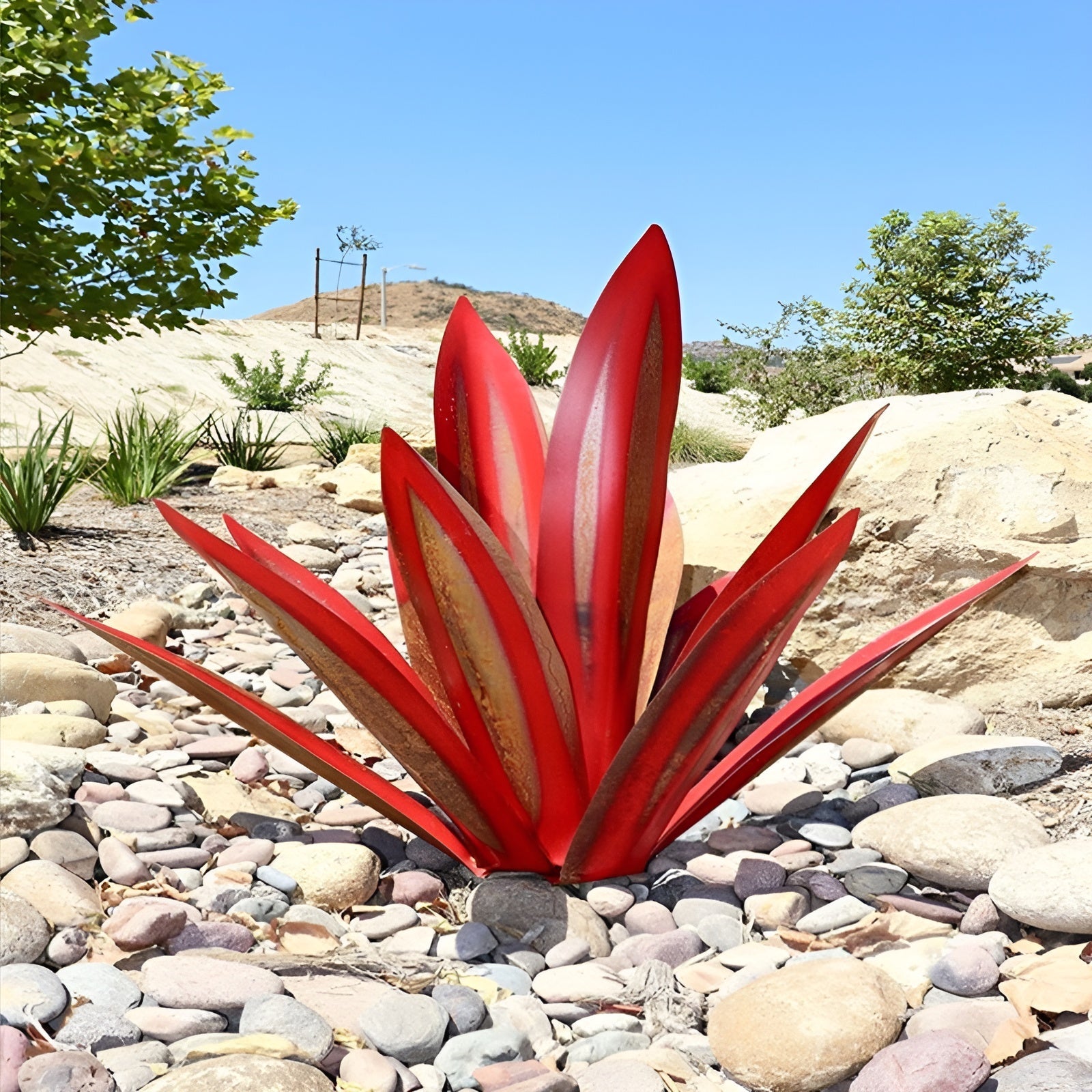 RusticAgave Decor - Robuste und wasserdichte Agavenpflanzen Dekoration für Zuhause Elegare