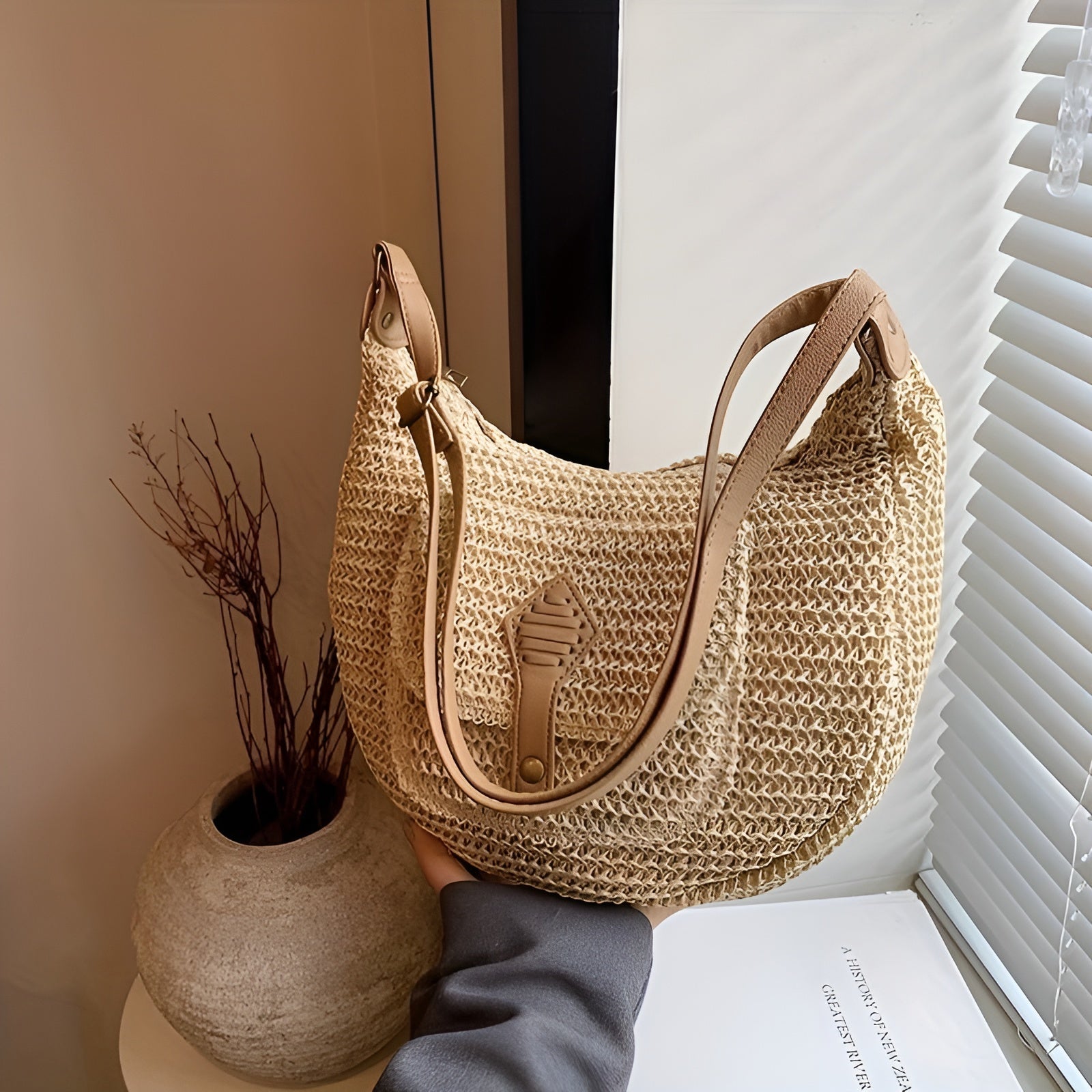 Ankia Tasche - Leichte Handgewebte Sommer Strandtasche Elegare