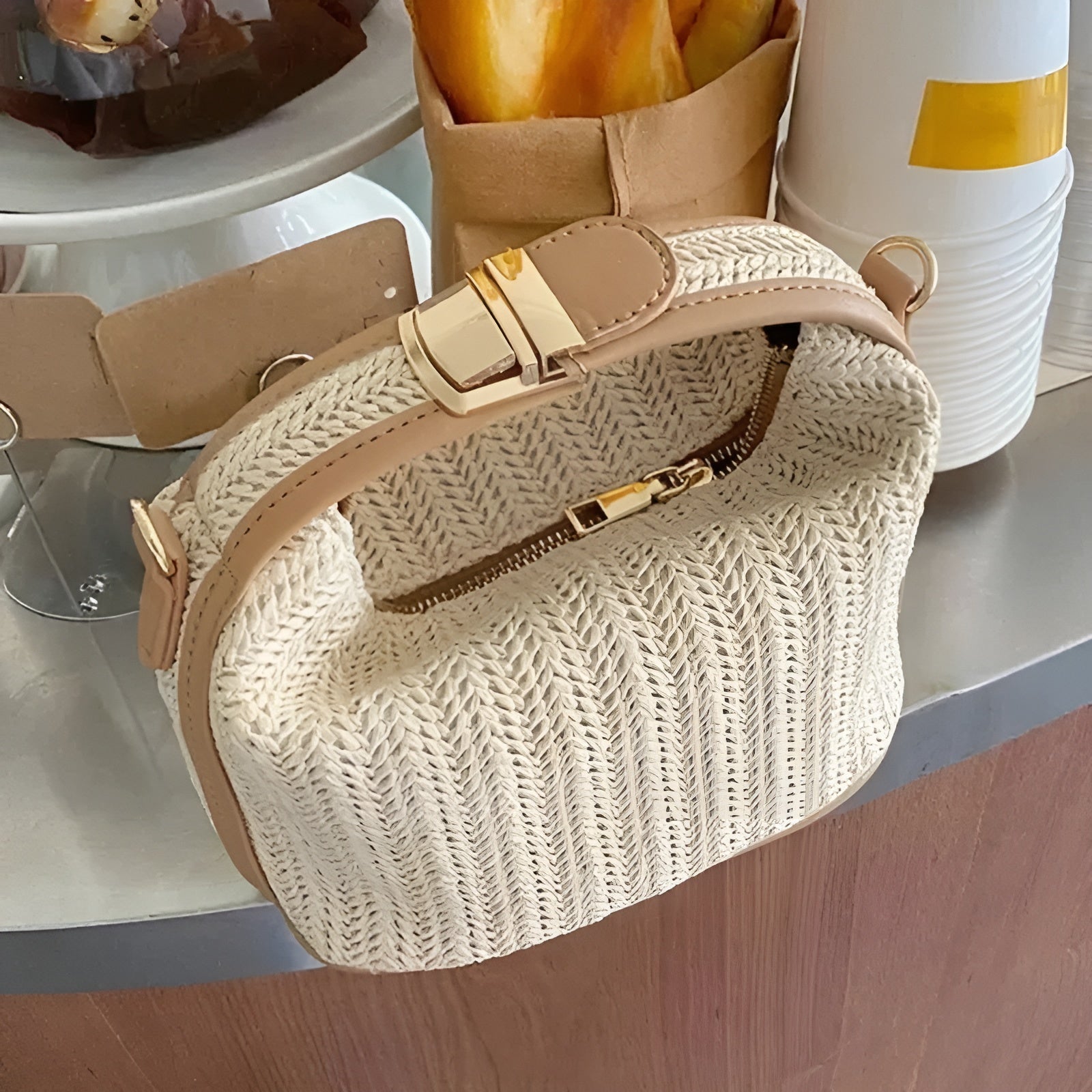 Annaleena Bag - Legere Gewebte Rattan-Strandtasche Elegare