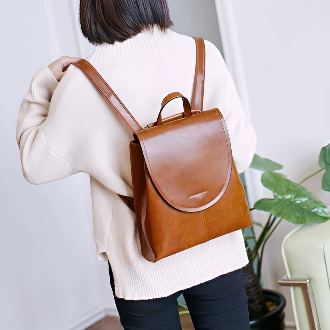 Annine Bag - Modischer Luxus Leder Laptop-Rucksack für Damen Elegare