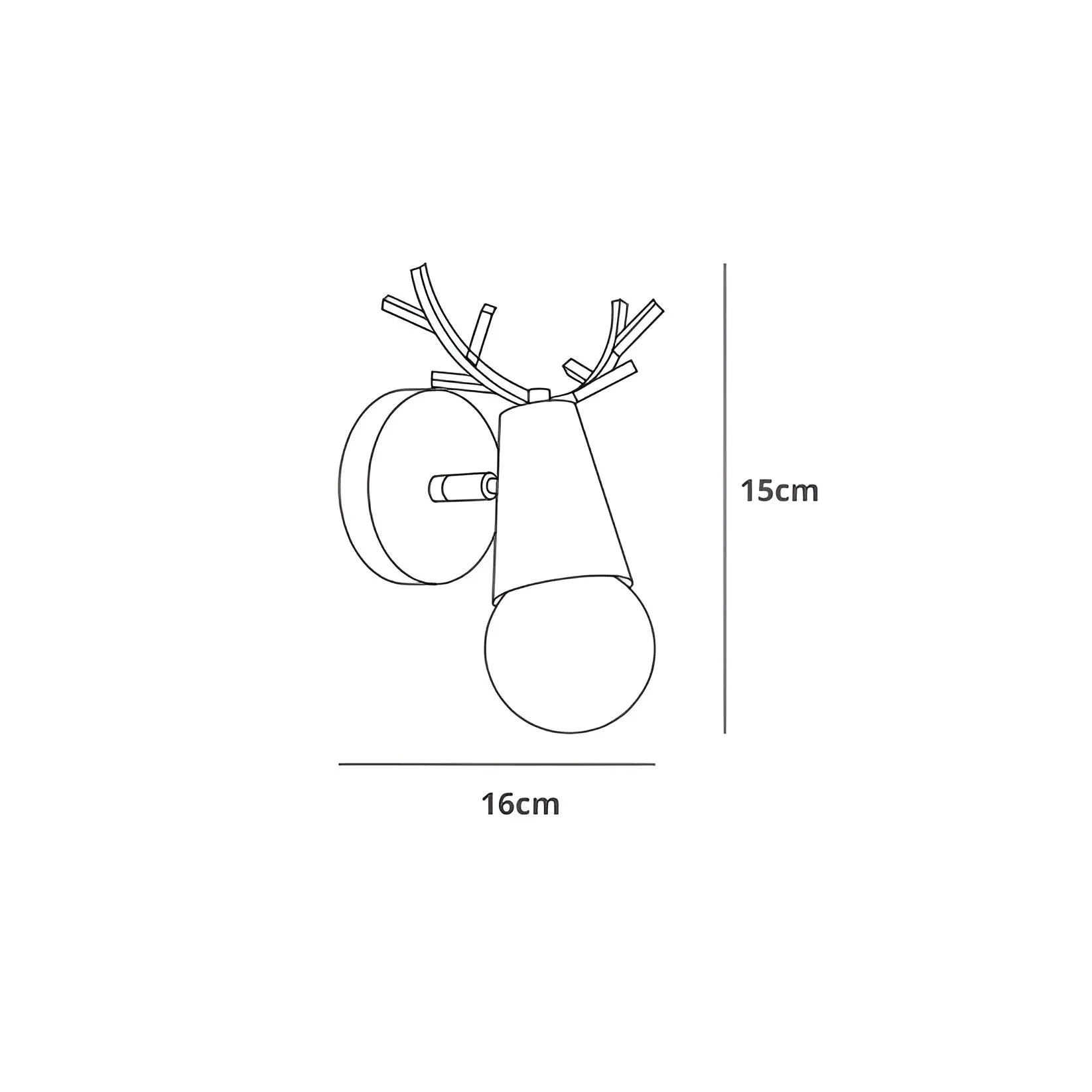 AntlerSpark Licht - Nordische Macaron Geweih LED Wandlampe Elegare