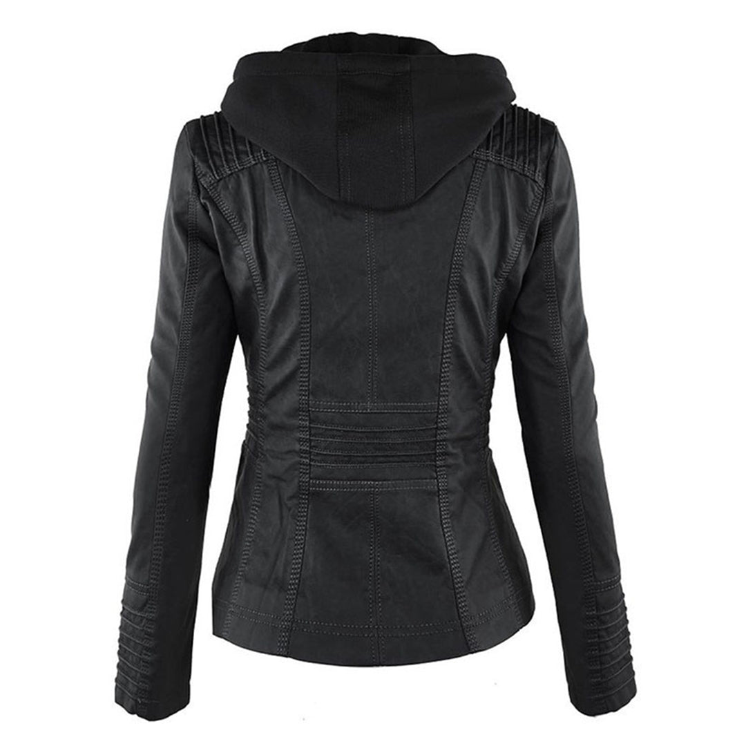 Sandra Jacket - Modische Lederjacke mit Reißverschluss Elegare