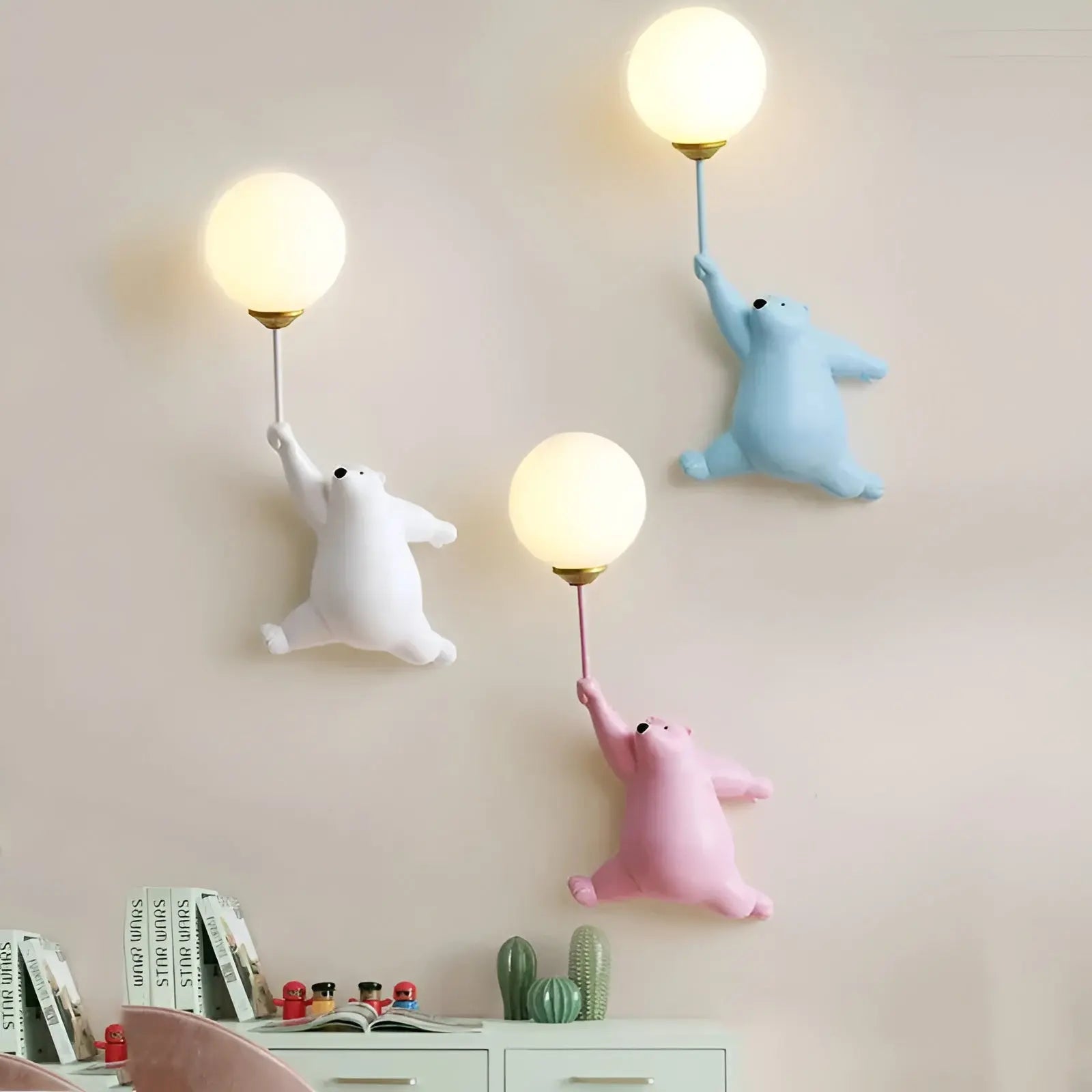 CartoonBear Wandlampe - Teddy-Bär Cartoon Wandlampe für Kinderzimmer Elegare