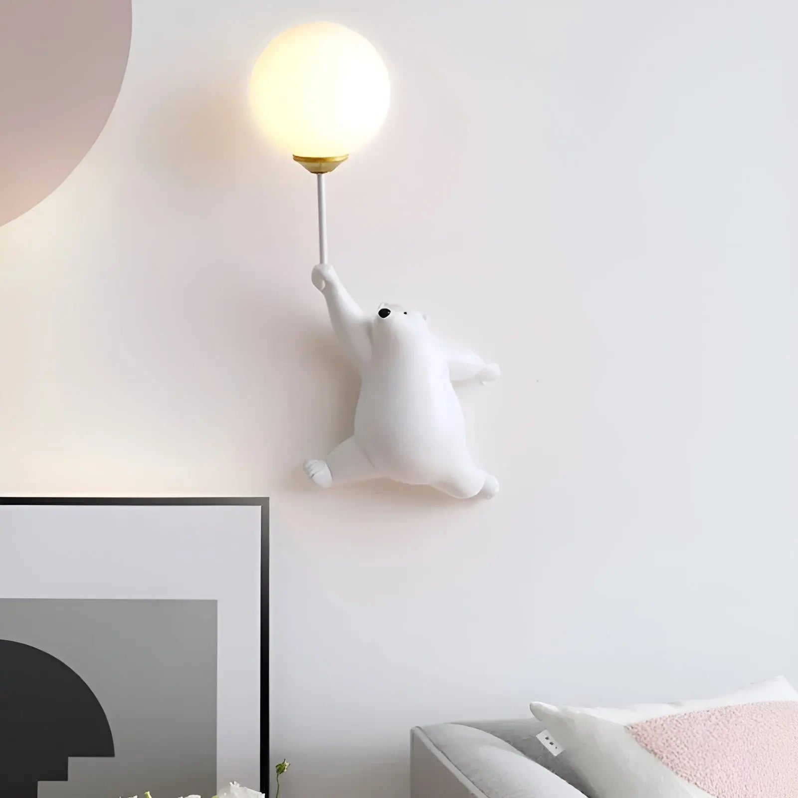 CartoonBear Wandlampe - Teddy-Bär Cartoon Wandlampe für Kinderzimmer Elegare