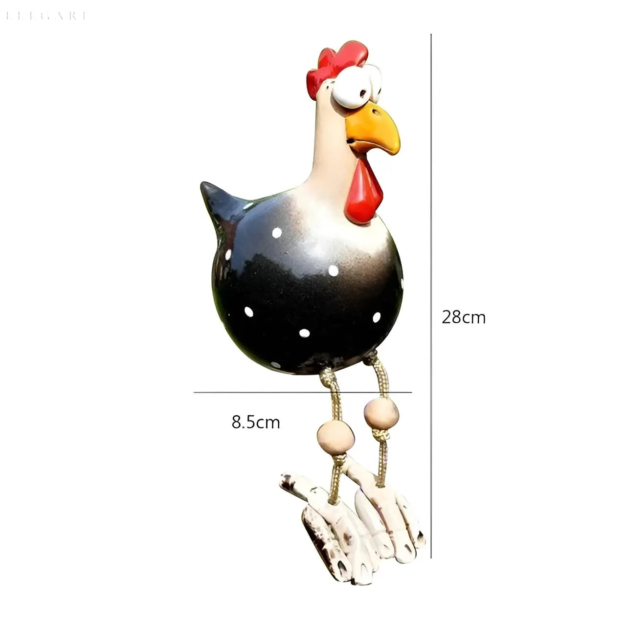 ChickChirp Skulpturen - Keramische Hühnerfiguren Gartendekoration Elegare