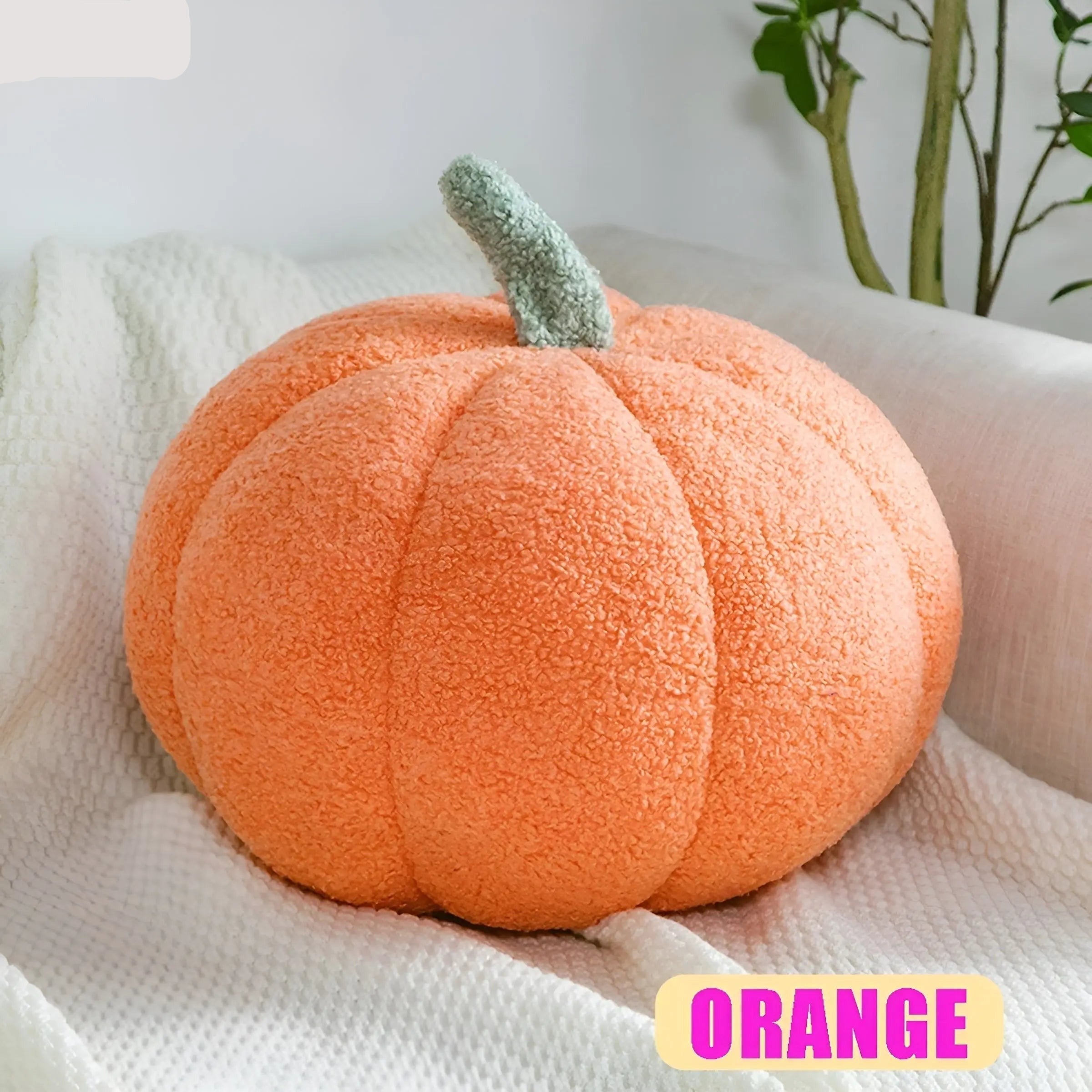 CozyPumpkin Pillow - Weiches Halloween-Kürbis-Kissen Plüschtier für Kinder Elegare