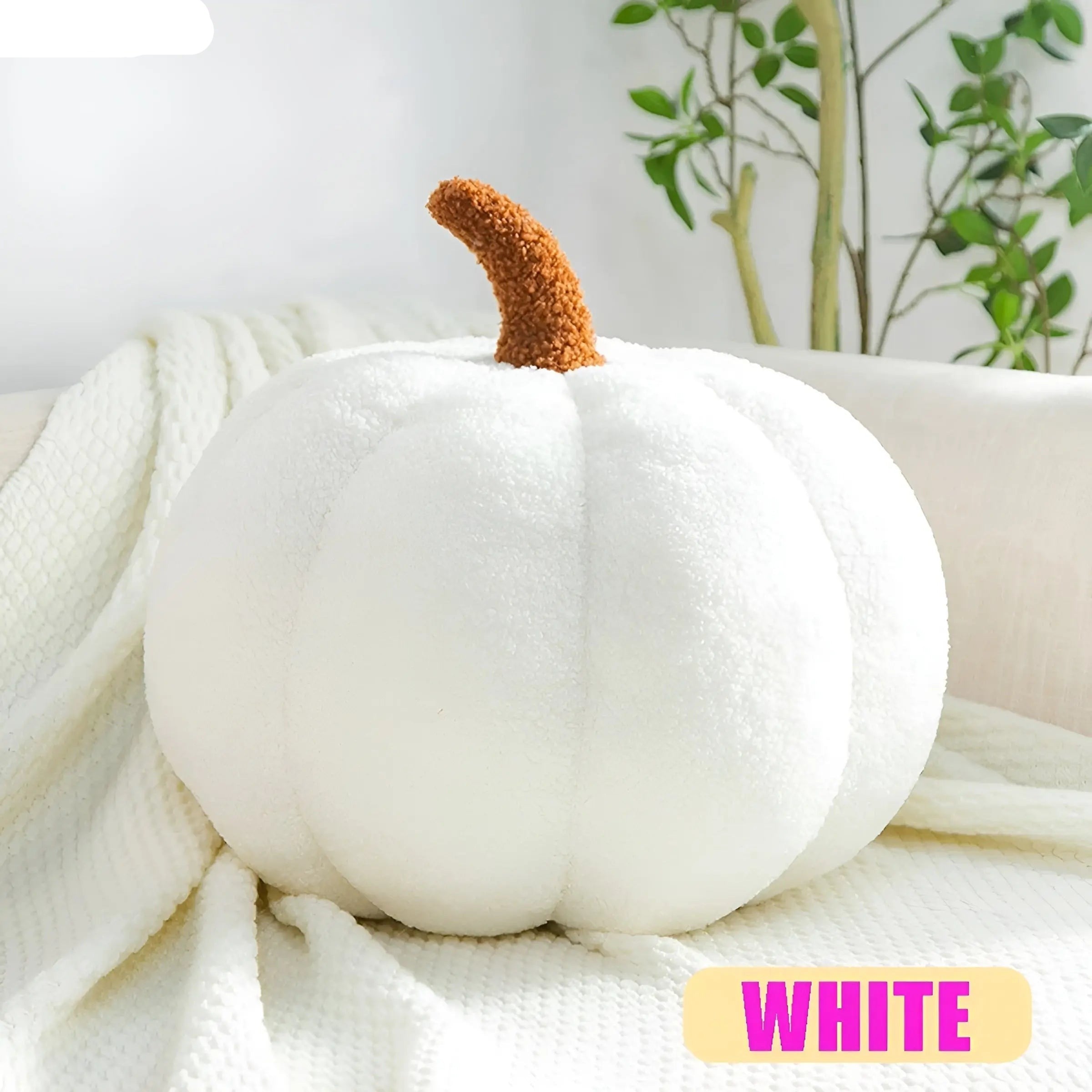 CozyPumpkin Pillow - Weiches Halloween-Kürbis-Kissen Plüschtier für Kinder Elegare