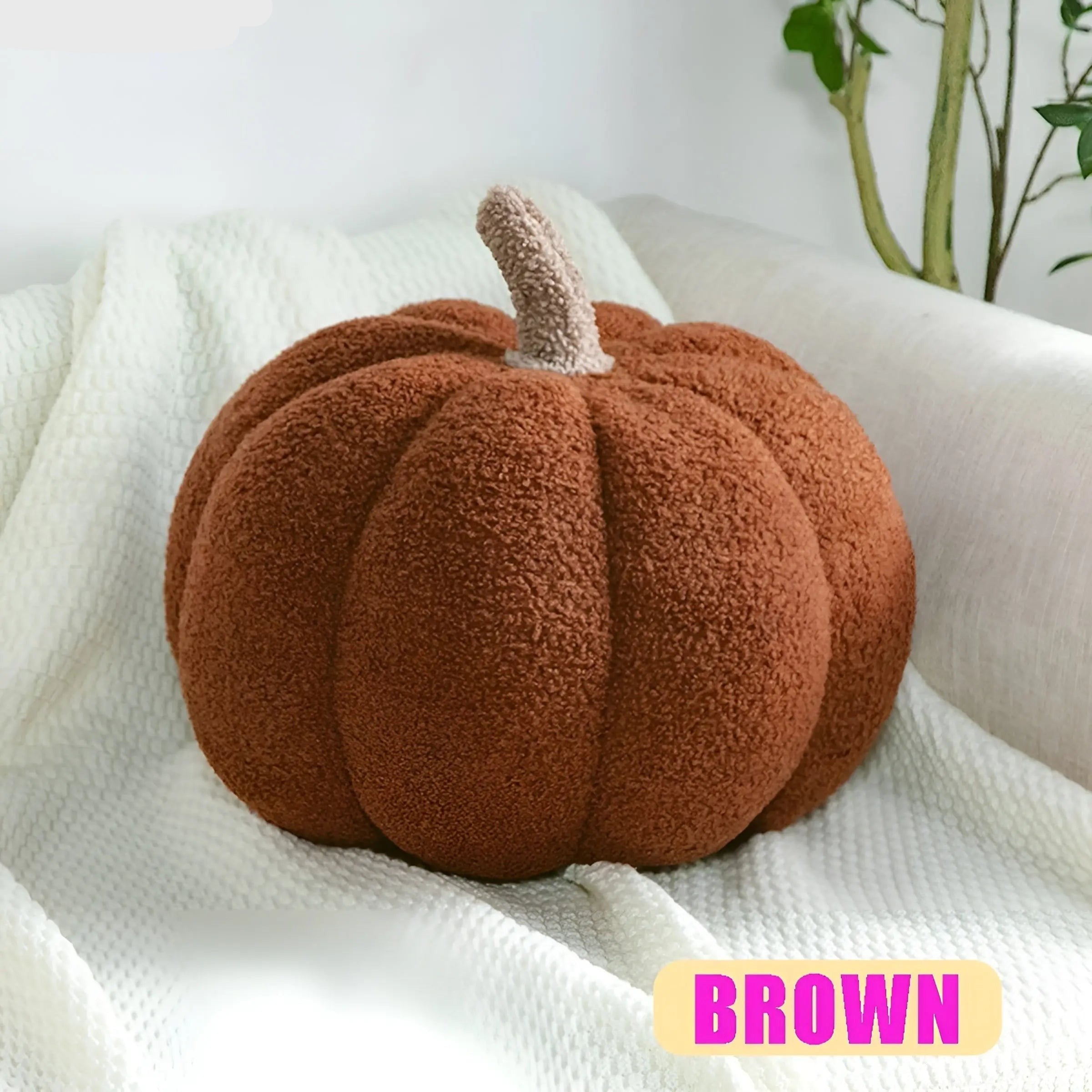 CozyPumpkin Pillow - Weiches Halloween-Kürbis-Kissen Plüschtier für Kinder Elegare