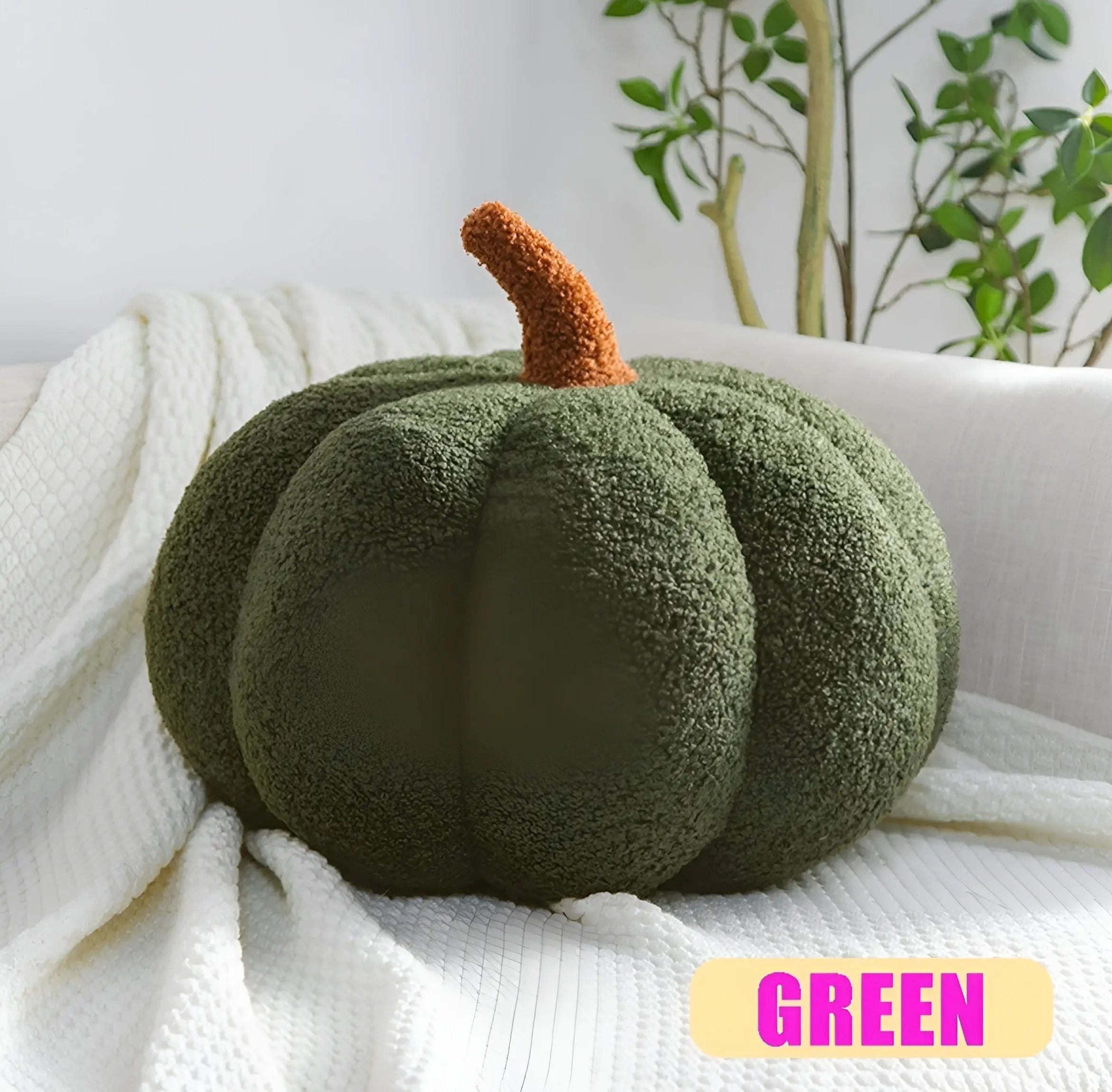 CozyPumpkin Pillow - Weiches Halloween-Kürbis-Kissen Plüschtier für Kinder Elegare