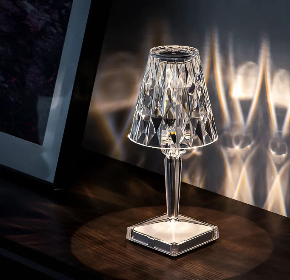 Diamond Glow - Draadloos USB Kristal Schijn Bedlampje - Velari - VLP017