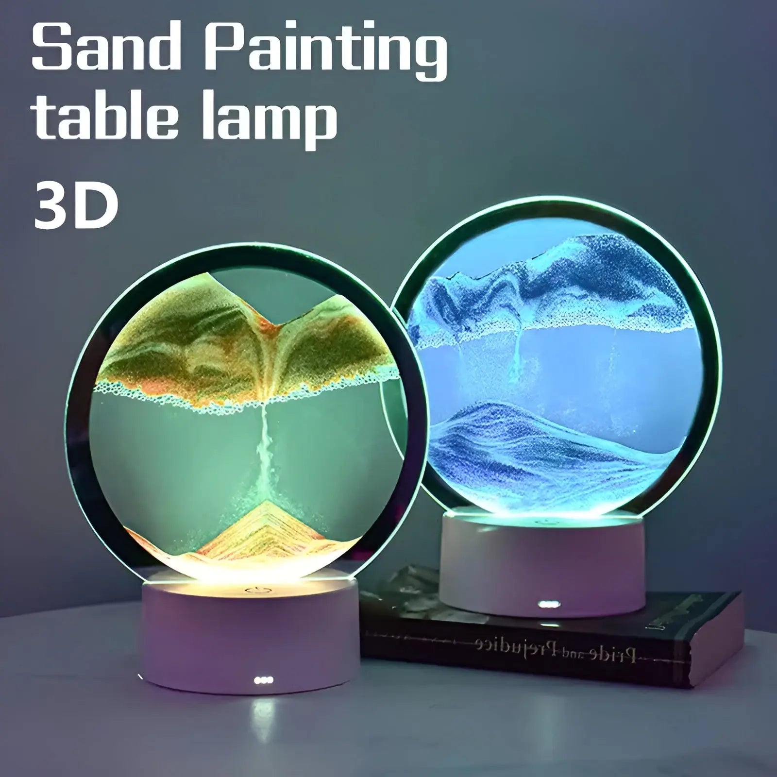 Quicksand Lamp - Zandschilderij LED Nachtlampje voor Warme Slaapkamer Sfeer - Velari - VLP031