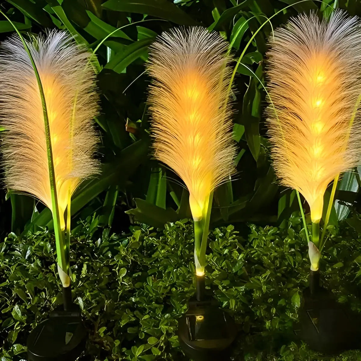 FiberGlow Light - Wasserdichtes Solarbetriebene Schilfrohr Außenleuchte Elegare