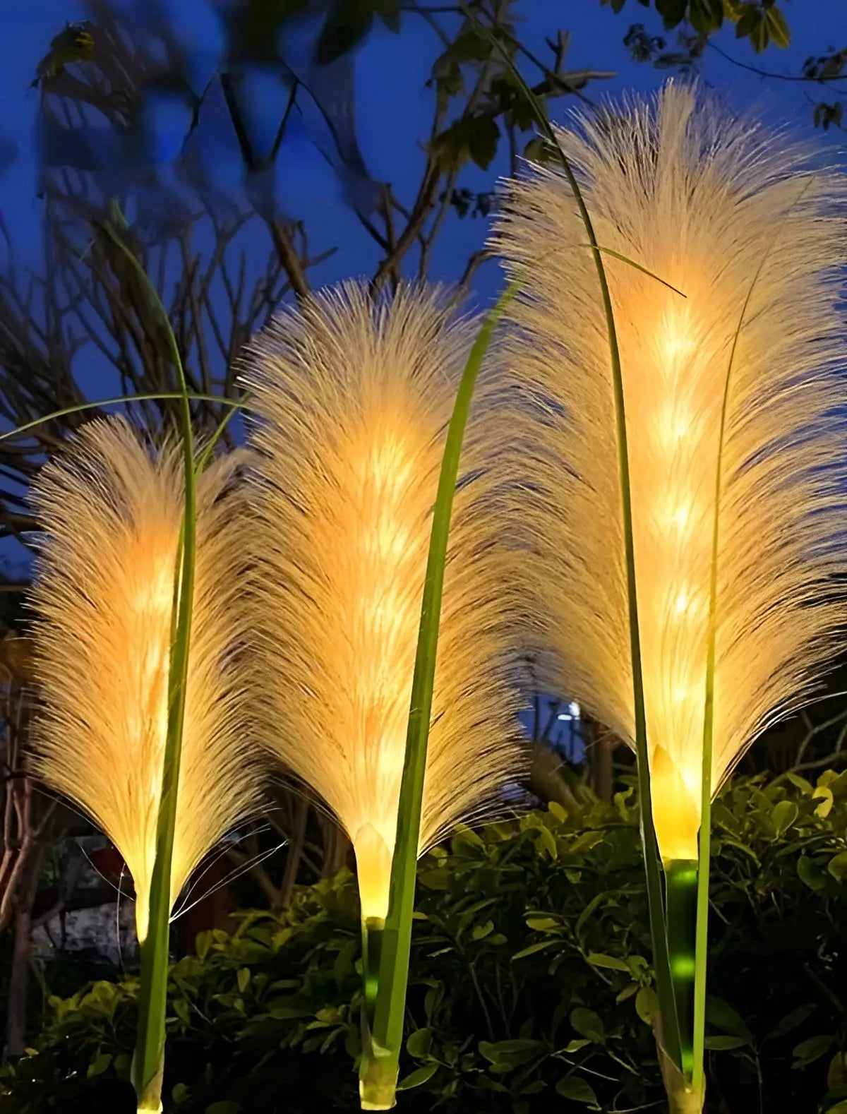 FiberGlow Light - Wasserdichtes Solarbetriebene Schilfrohr Außenleuchte Elegare