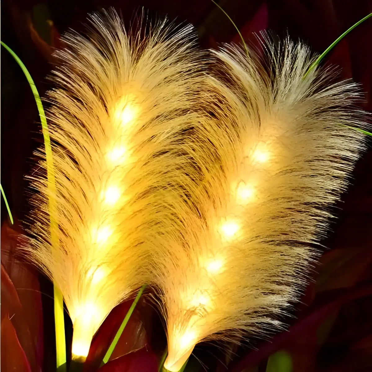 FiberGlow Light - Wasserdichtes Solarbetriebene Schilfrohr Außenleuchte Elegare