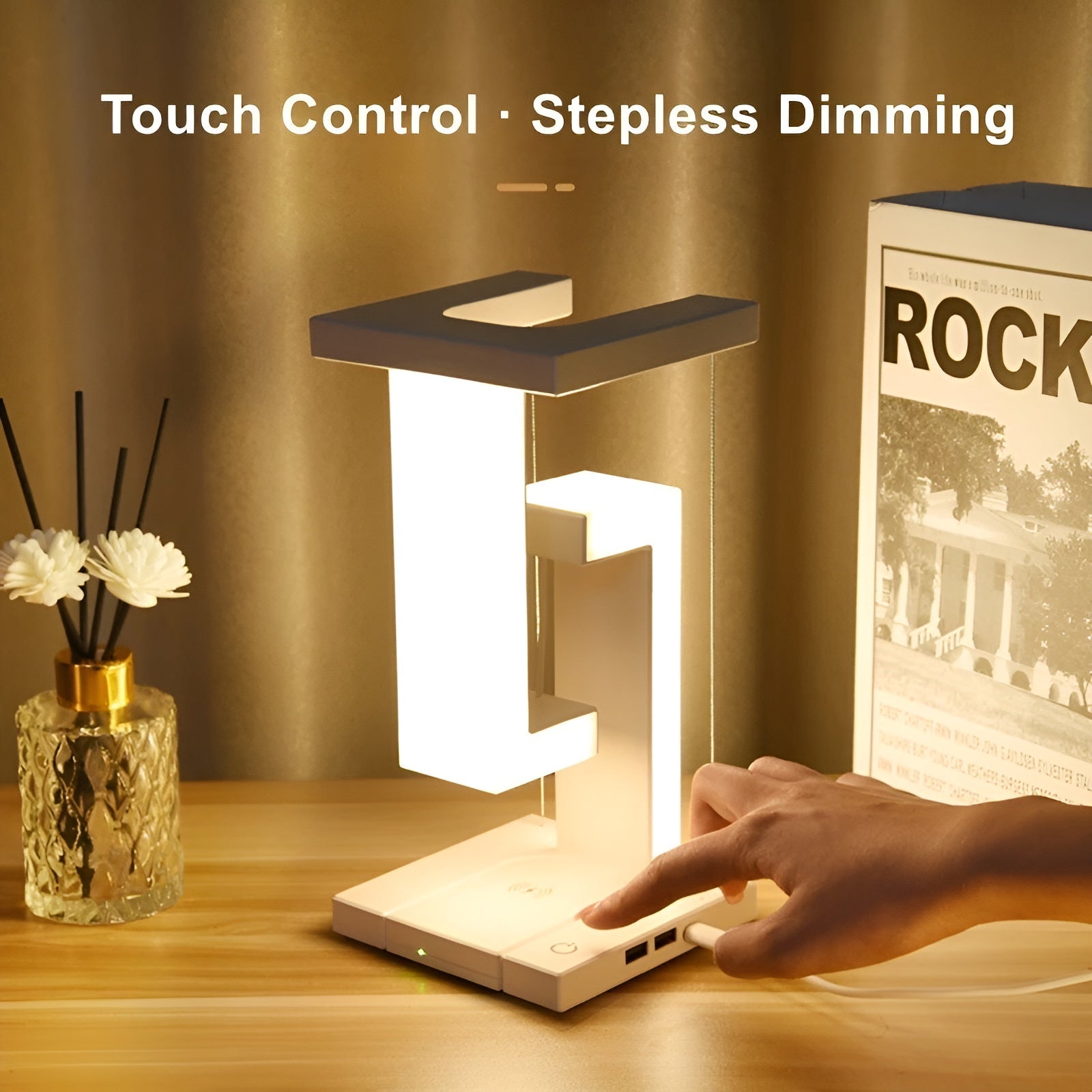 FloatLuxe Lampe - Schwebende Touch-Control Dekorative Lampe für Zuhause und Büro Elegare