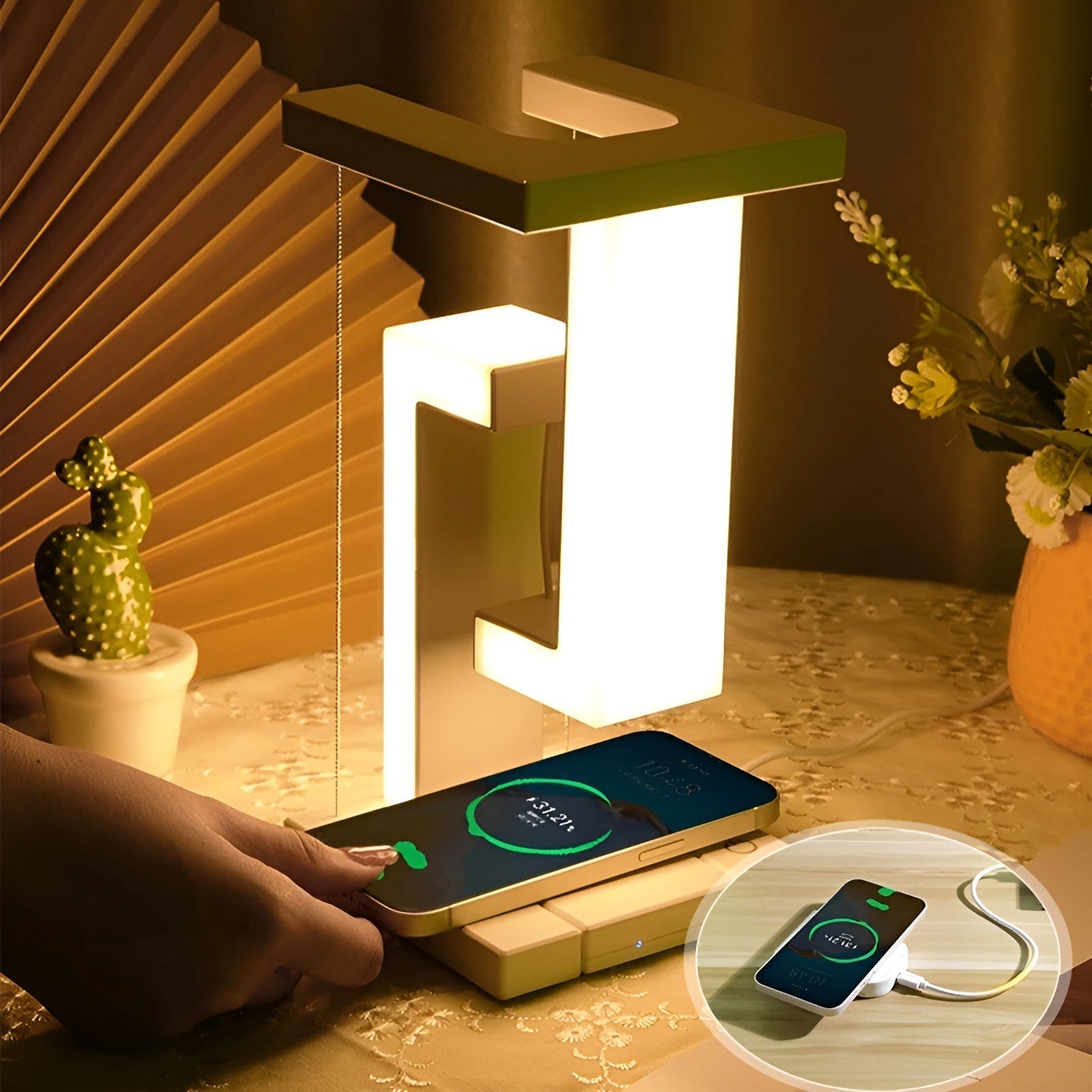 FloatLuxe Lampe - Schwebende Touch-Control Dekorative Lampe für Zuhause und Büro Elegare