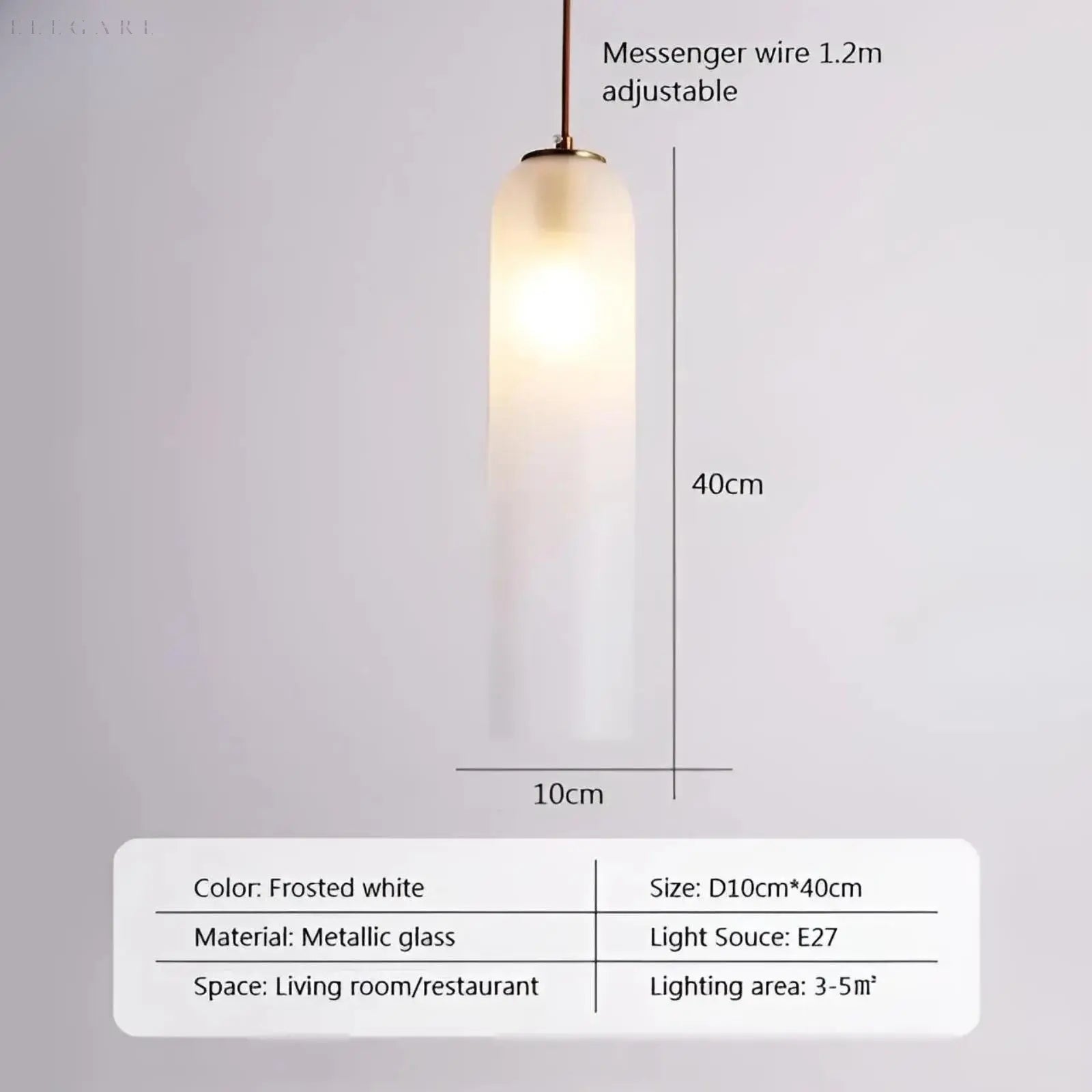 GlassBliss Lampe - Nordic Iron Glass LED Innenwandleuchte Elegare