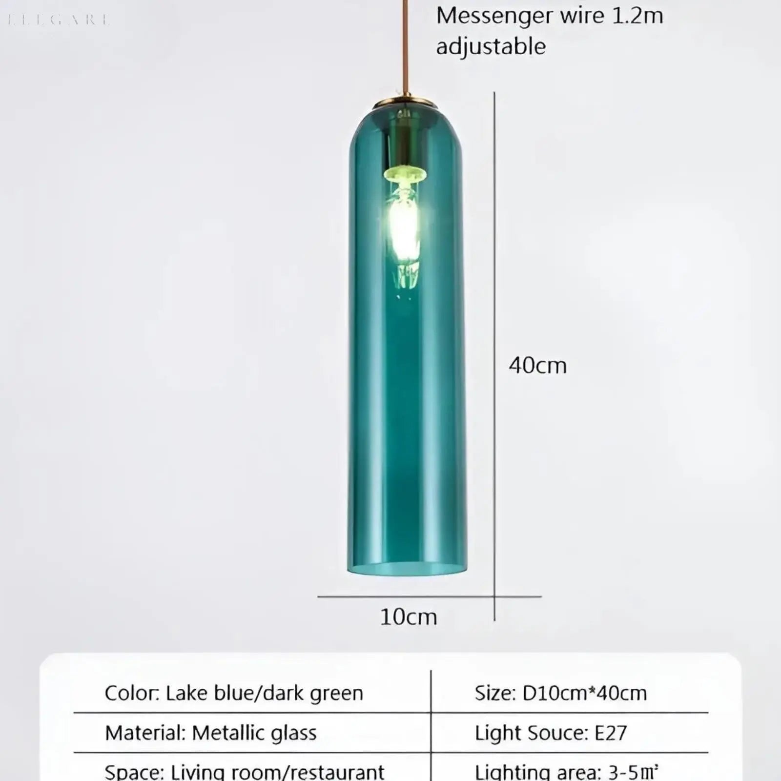 GlassBliss Lampe - Nordic Iron Glass LED Innenwandleuchte Elegare