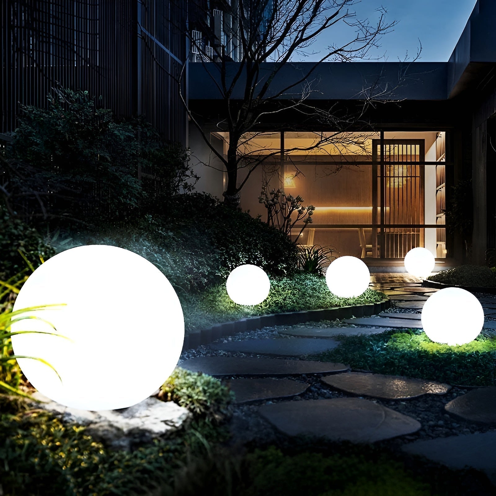 GlowBall Light - Wasserdichte, Farbwechselnde LED Gartenball-Lampe Elegare