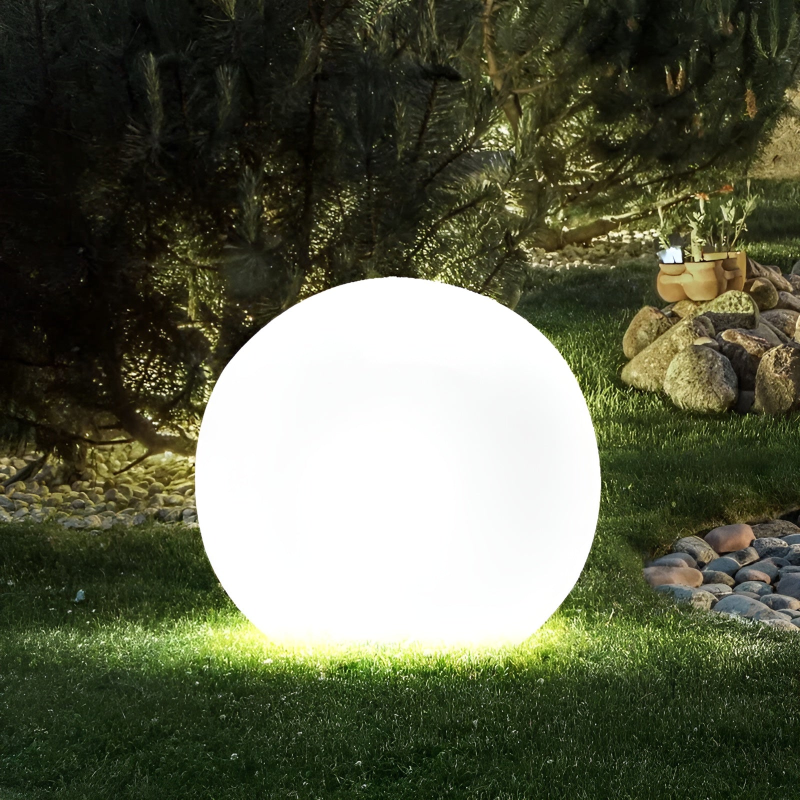 GlowBall Light - Wasserdichte, Farbwechselnde LED Gartenball-Lampe Elegare