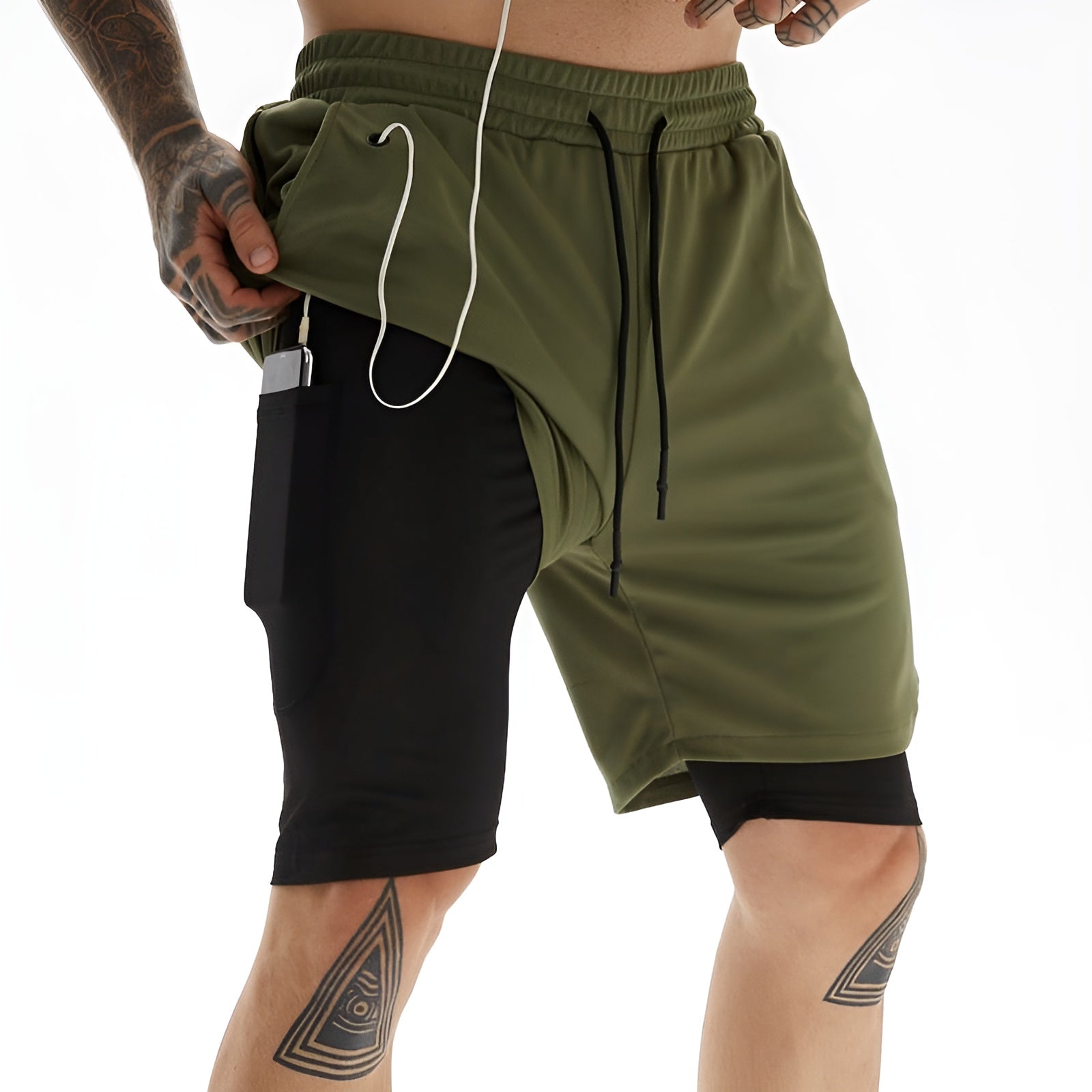 Markus Shorts - Doppelschichtige Fitness-Shorts für Männer Elegare