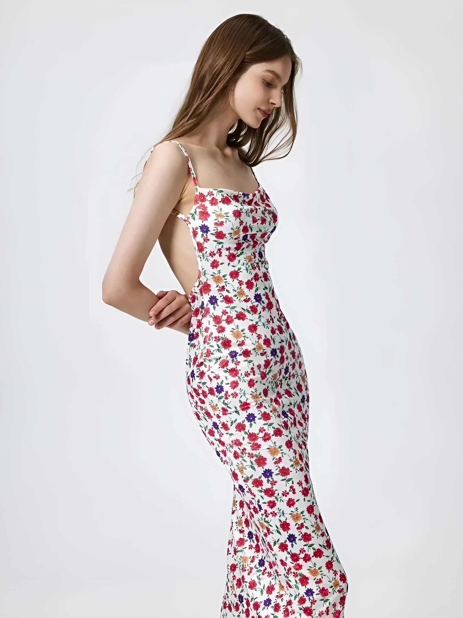 Alessa Kleid - Elegantes Florales Bodycon-Maxi-Kleid Elegare