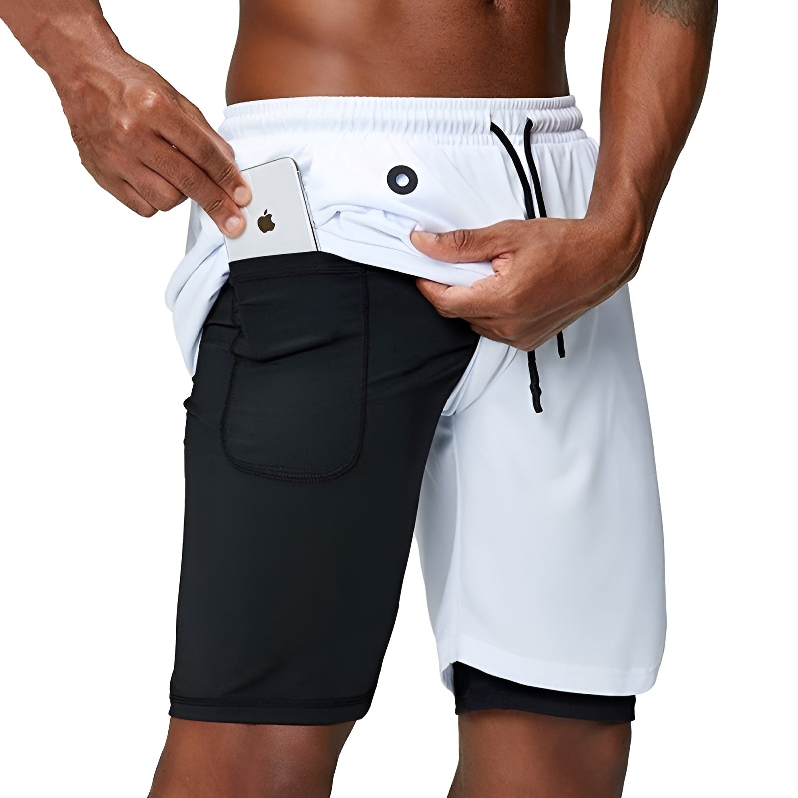 Markus Shorts - Doppelschichtige Fitness-Shorts für Männer Elegare