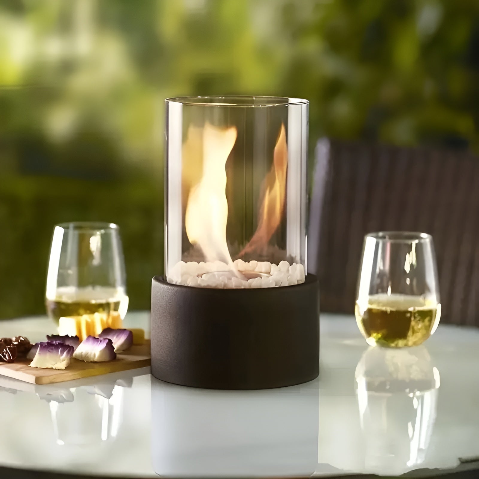 HeatWave Light - Tragbare Mini-Feuerstelle für Terrasse und Garten Elegare