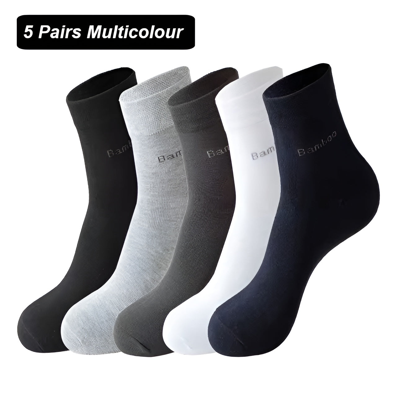 Heinrich Socken - Lässige atmungsaktive 5 Paar Premium Bambusfaser Socken Elegare