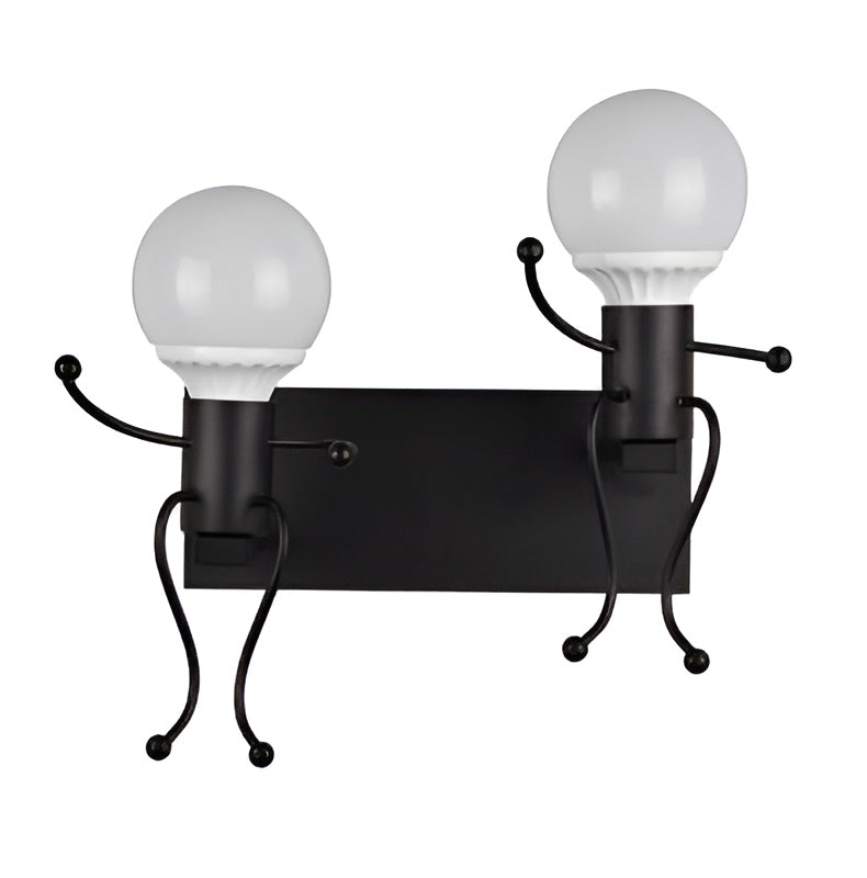 HumanGlow Lampe - Kreative Künstlerische Eisen-Wandlampe Elegare