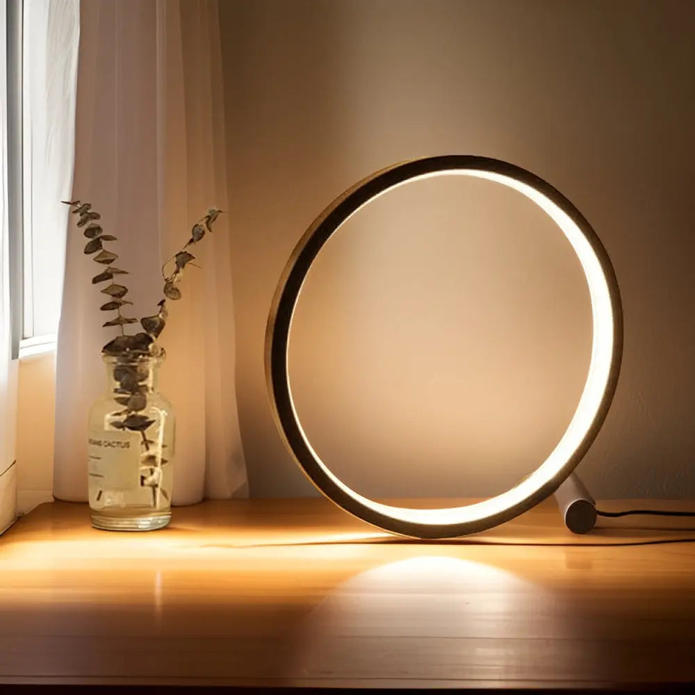 Halo Glo Lamp - LED Minimalistische Dimbare Ronde Tafellamp - Velari - VLP009