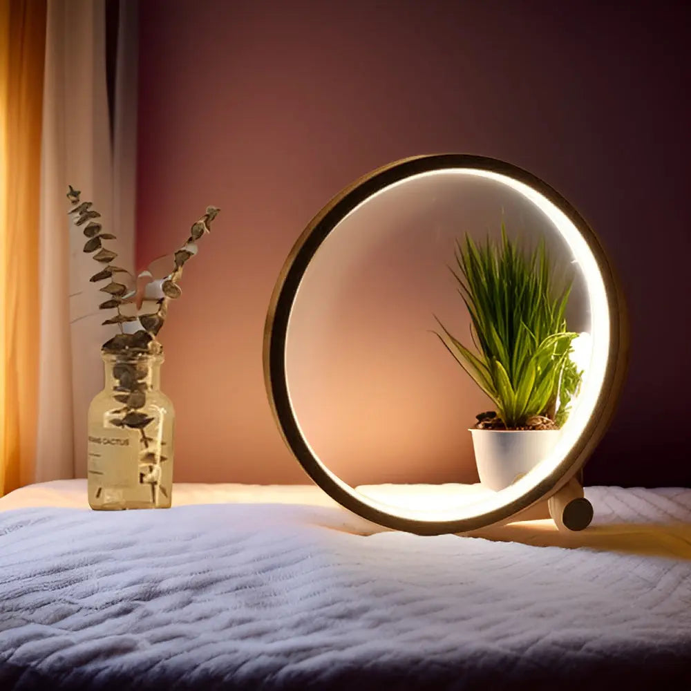 Halo Glo Lamp - LED Minimalistische Dimbare Ronde Tafellamp - Velari - VLP009