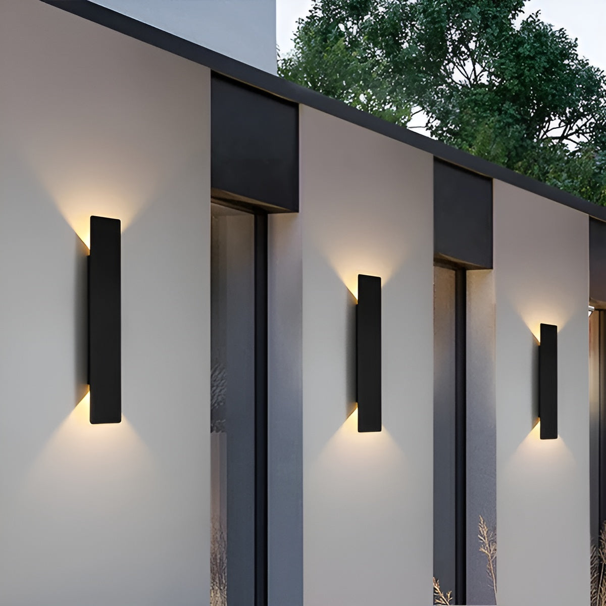 LuxeWall Light - Zeitgenössische Wetterfeste Aluminium Outdoor LED Wandlampe Elegare